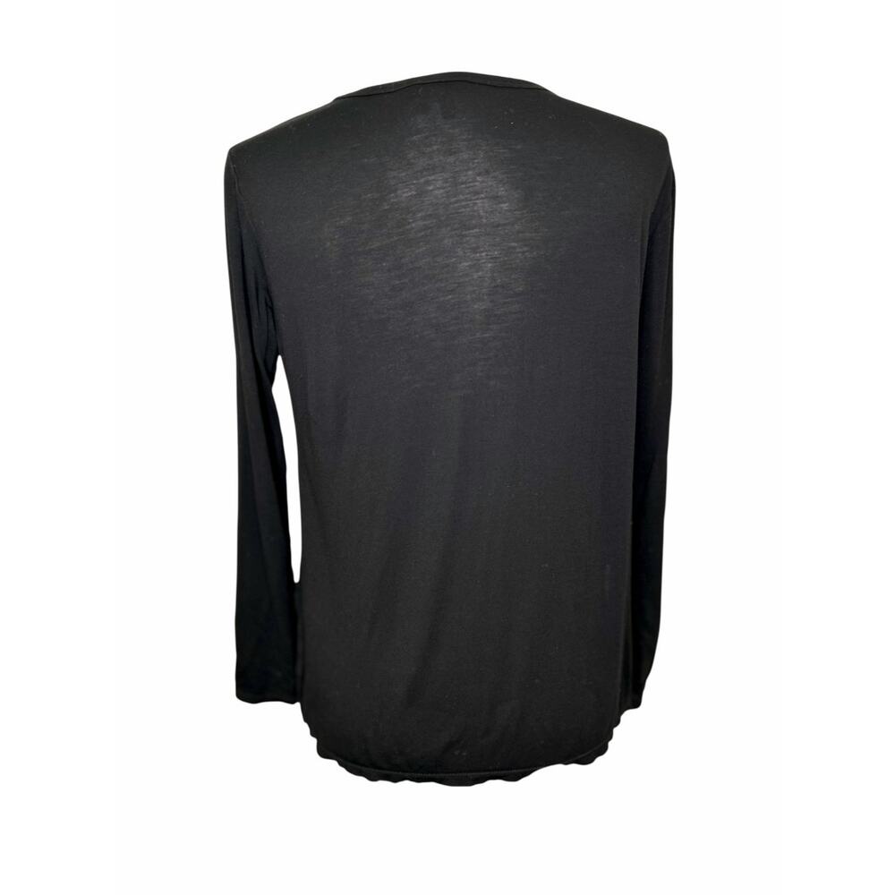 Theory Aller Drapey Tee Black Basic Pullover Shir… - image 3
